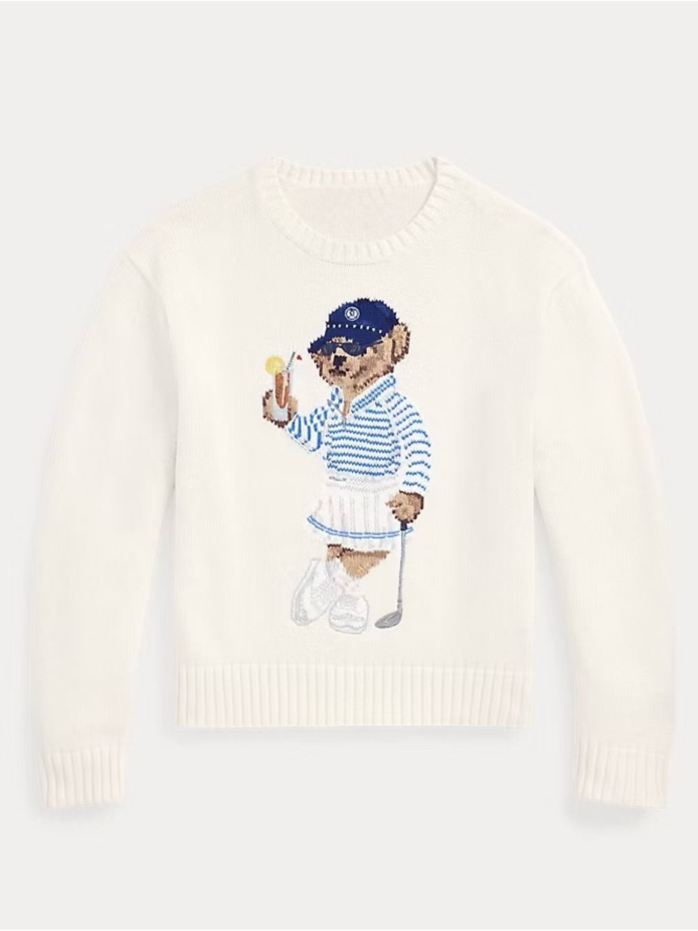 NEW: Ralph Lauren Polo Bear Sweater Golf - US Medium - Picture 1 of 3